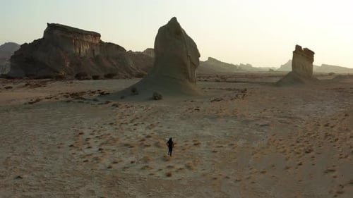 Amazing Rock Formation in the Middle of Desert