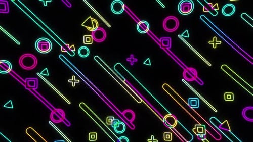 Hintergrundschleife mit Neonformen