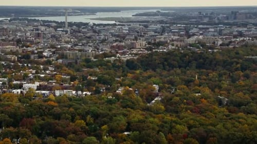 Cinematic And Beautiful View Of Washington DC Cityscape, USA