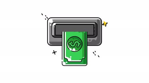 Atm Dispenses A Green Dollar Bill