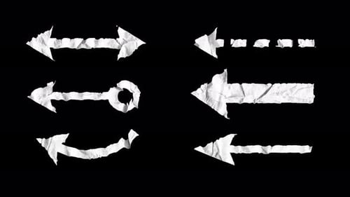 Crumpled Paper Arrows 5