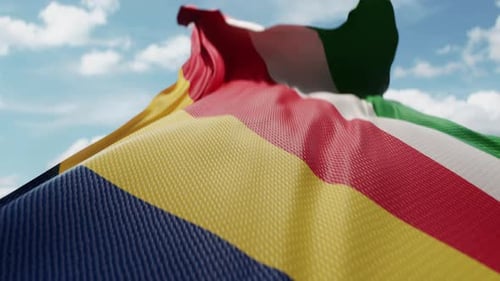 Realistic Waving Seychelles Flag Loop