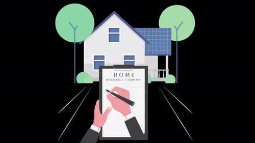 Mortgage Document Check 4K Alpha Channel