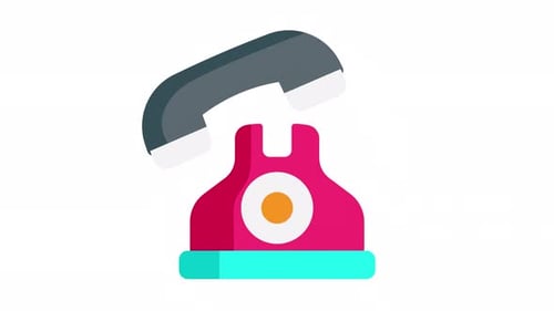Design d'icône de téléphone rose rétro : un symbole de communication vintage