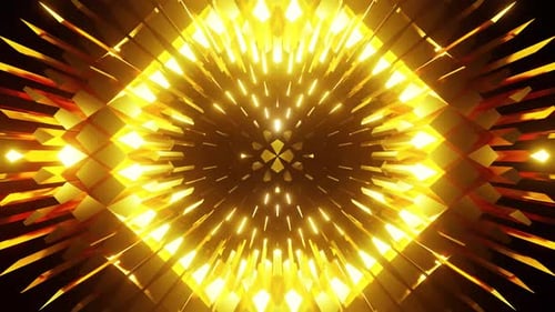 Fondo caleidoscópico Vj Loop 4K de Gold Party