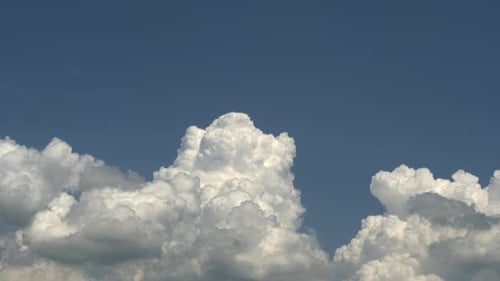 Cumulus-Zeitraffer, der sich mit dem Wind bewegt