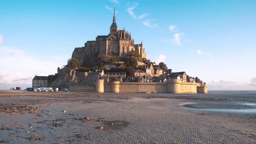 View of Mont Saint Michel during a Sunny day , Normandy, France.