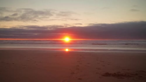 Golden Idyllic Atlantic Ocean Sunset