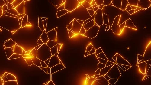 Orange Abstract Glowing Patterns Background Vj Loop Animation In HD