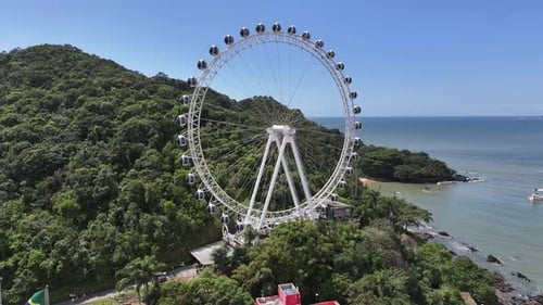 Amazing Ferris Wheel At Balneario Camboriu In Santa Catarina Brazil.