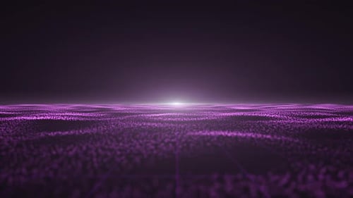 Abstract Digital Wave Particle Field Background Animation