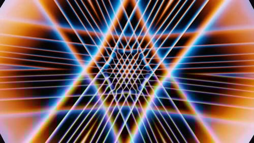 Magic Energy Star Rotating Kaleidoscope Vj Loop Animation Background
