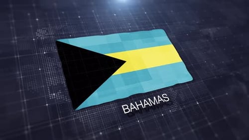 Bahamas Flag Displaying