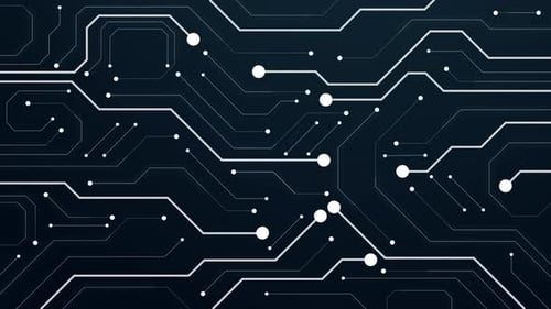 Abstract digital dot line particle data background connecting technology concept.