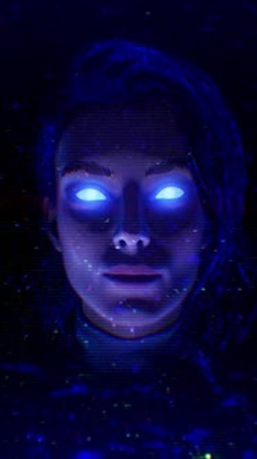 Blue Artificial Intelligence Avatar Screen