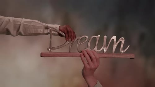 Silver Dream Sign Held Up