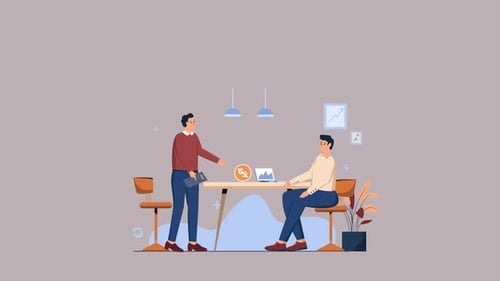 Business Discussion Animated Scene
