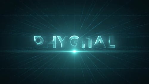 Futuristic Digital Glowing Text Reveal