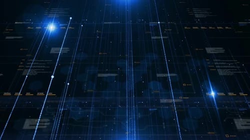 Futuristic Digital Network Data Stream Technology Background