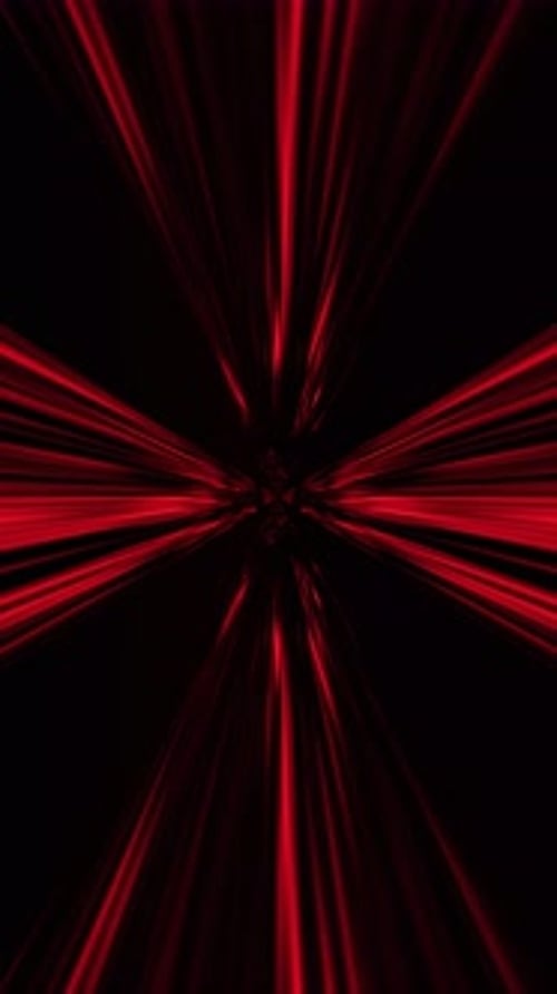 Light Beams Expanding in a Kaleidoscopic Tunnel 3d Animation Loop