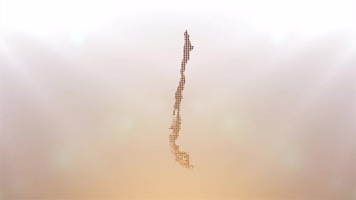 Abstract Pixel Map Reveal Animation of Chile