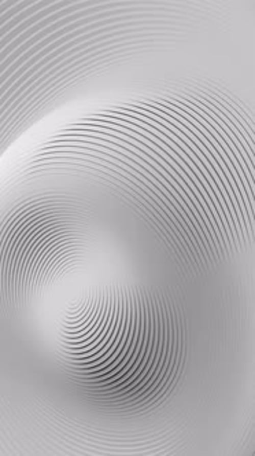 White circular object with black background and white background. Vertical looped animation