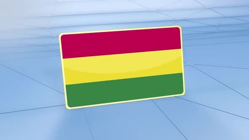 Modern 3D Rotating Bolivian Flag Animation