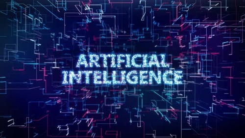 Artificial Intelligence Digital Network Futuristic Title Reveal