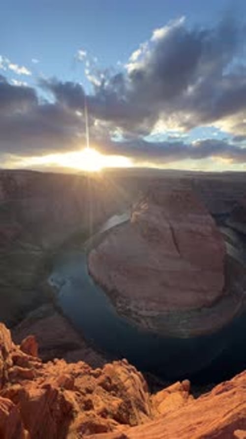The Stunning Sunset Casts a Warm Glow Over Horseshoe Bend Captivating All Who See It