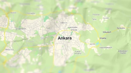 Ankara Capital Of Turkey Paper Map, Slider Shot