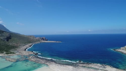 Beautiful Tropical Island Sea and Beach Aerial View