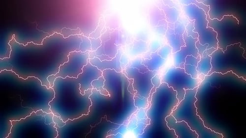 Thunder with glow effect animation background