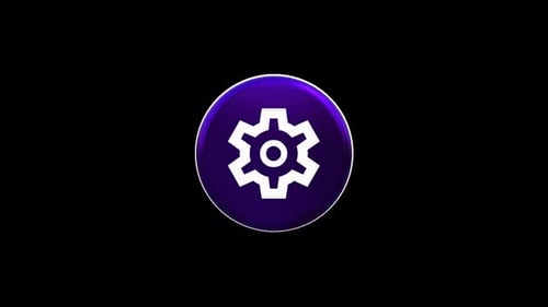 Animated 3D Settings Gear Icon Rotation