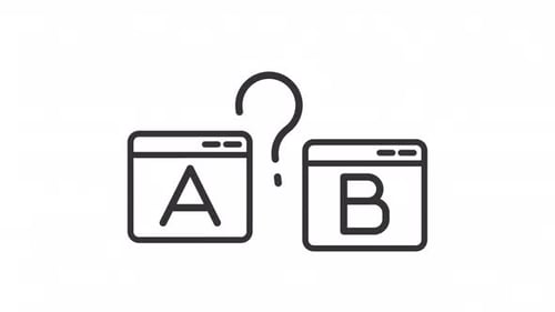 Split testing line animation