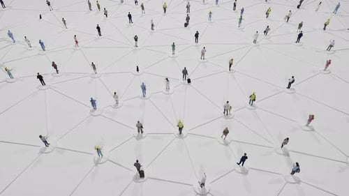 Réseau social abstrait Personnes diverses Connexions triangulaires