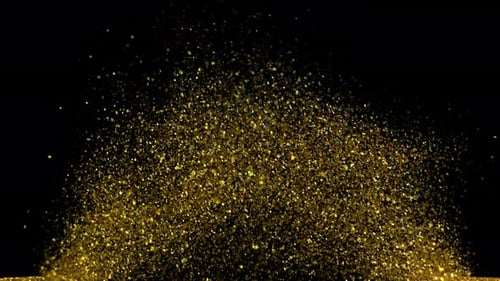 Gold Glitter Floor Splash Fast Horizontal Glamour Reveal