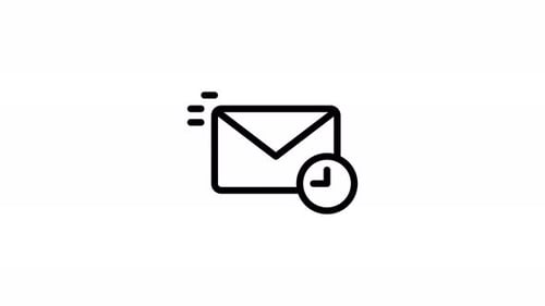 Email – Line Animated Icon – Alpha Channel – 4K