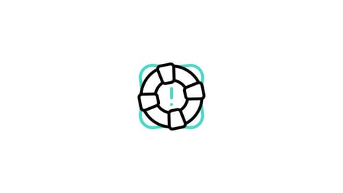 Animated Lifebuoy Icon for Help and Support