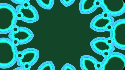 Abstract Motion That Forms a Circle Ornament Pattern Design Kaleidoscope with Oval Shapes