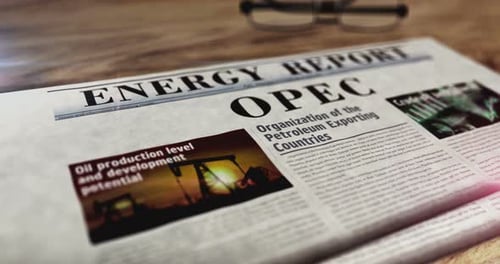 OPEC Oil Petroleum Exporting newspaper on table