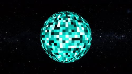 Disco Magic Planet sphere background. 2690
