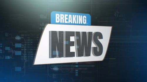 Dynamic Breaking News Broadcast Title Opener with Technology Background