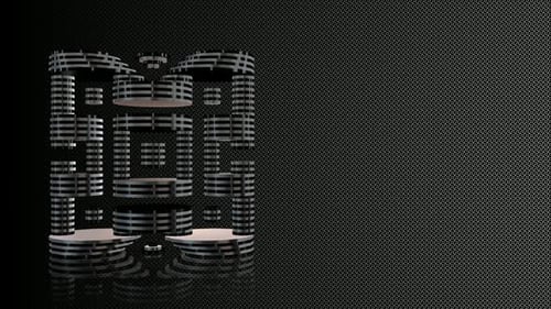 Abstract Geometric Pillars Rotating Loop Motion Background