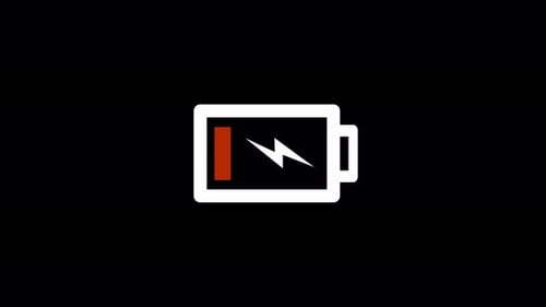 Flat Design Battery Charging Loop Animation