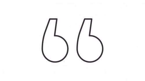 Quotation marks line animation