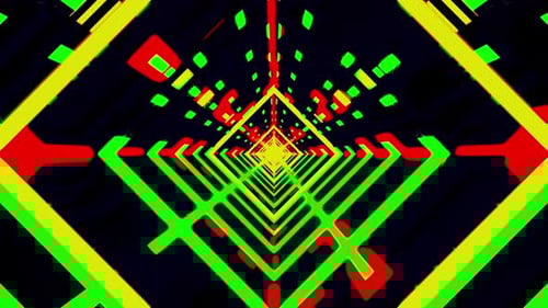Surreal Neon Tunnel Background Video