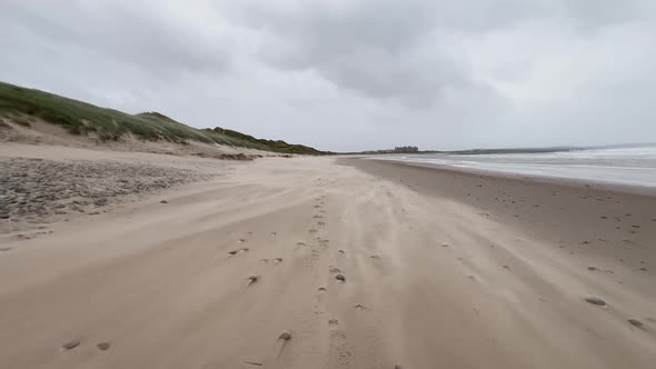 Storm Ashley on west coast Ireland, doonbeg beach sand storm on beach ...