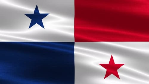 Panama Country Flag Waving Seamless Loop Animation
