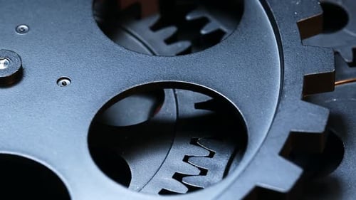 Rotating Gears Mechanical Metallic Technology