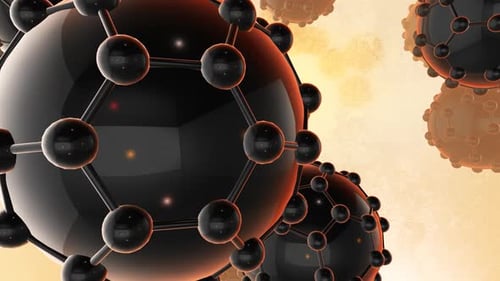 Rotating 3D Molecular Structures Animation for Science Backgrounds